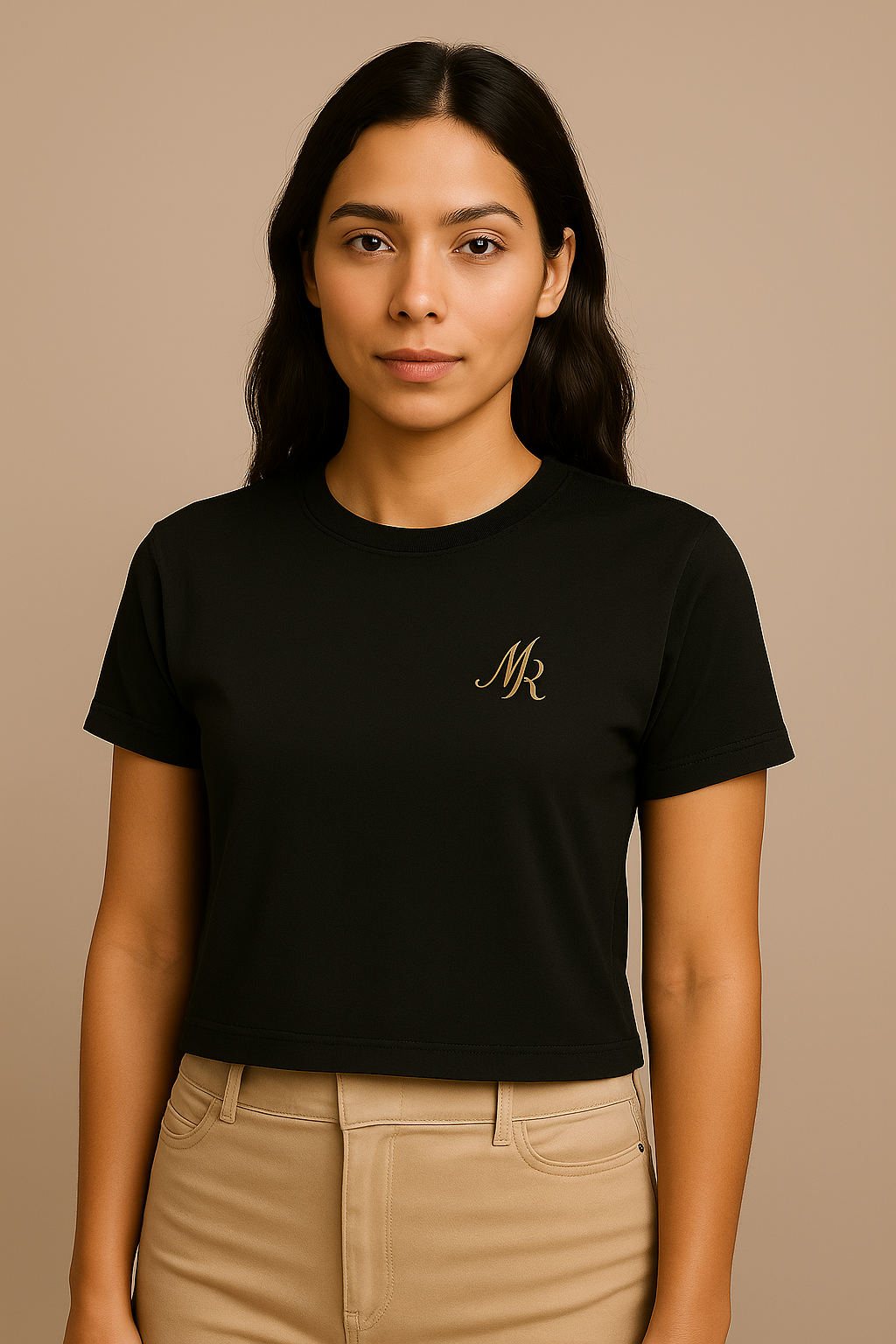The Élongée Tee – Cropped Long Sleeve Edition by Maison Rania